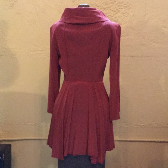 Double Breasted Burnt Orange 80s Lightweight Jacket - Picture 3 of 10